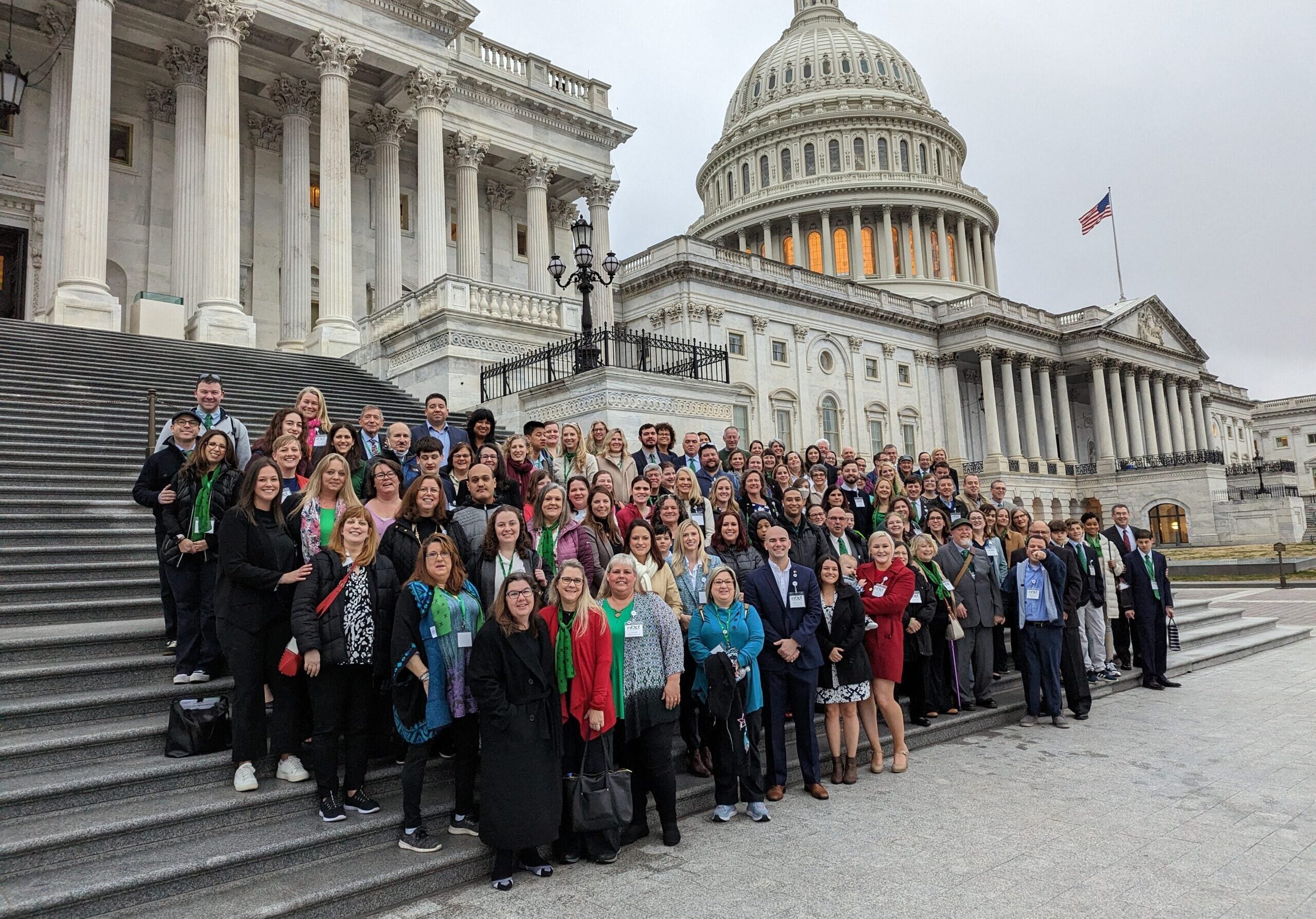 NFXF Advocates standing on the Capitol steps