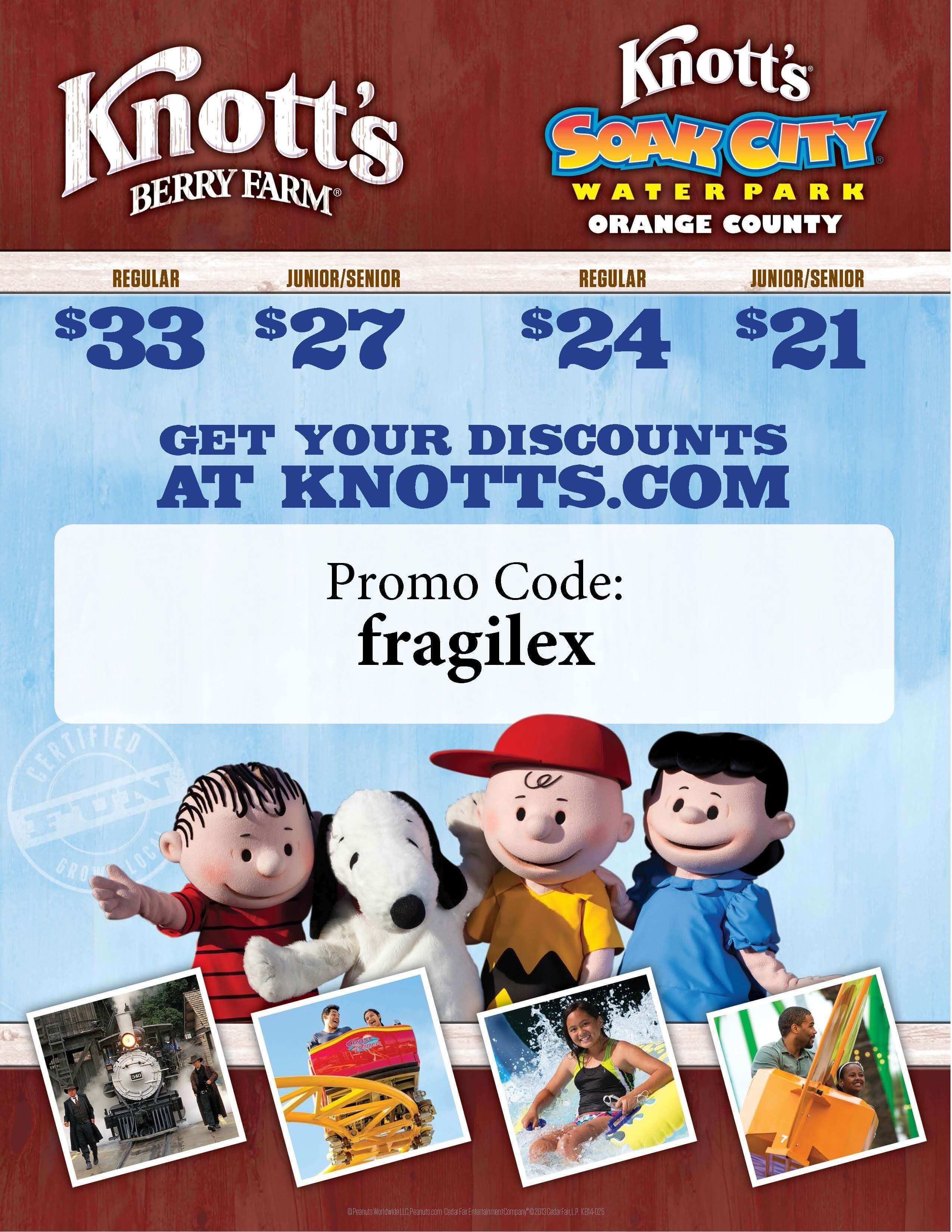 Knott's Berry Farms and Disneyland Discounts NFXF