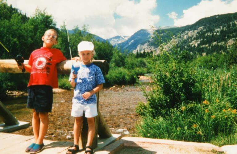 Ian and his sister out fishing