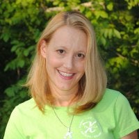 diane southard - female, bright yellow/green shirt