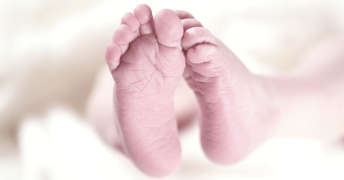 Infant's feet.
