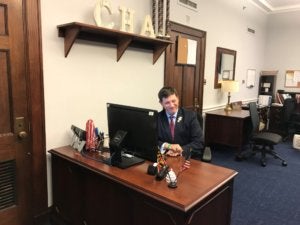 Dillon Kelley at work in Congress