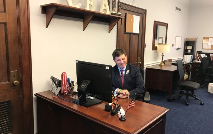 Dillon Kelley at work in Congress
