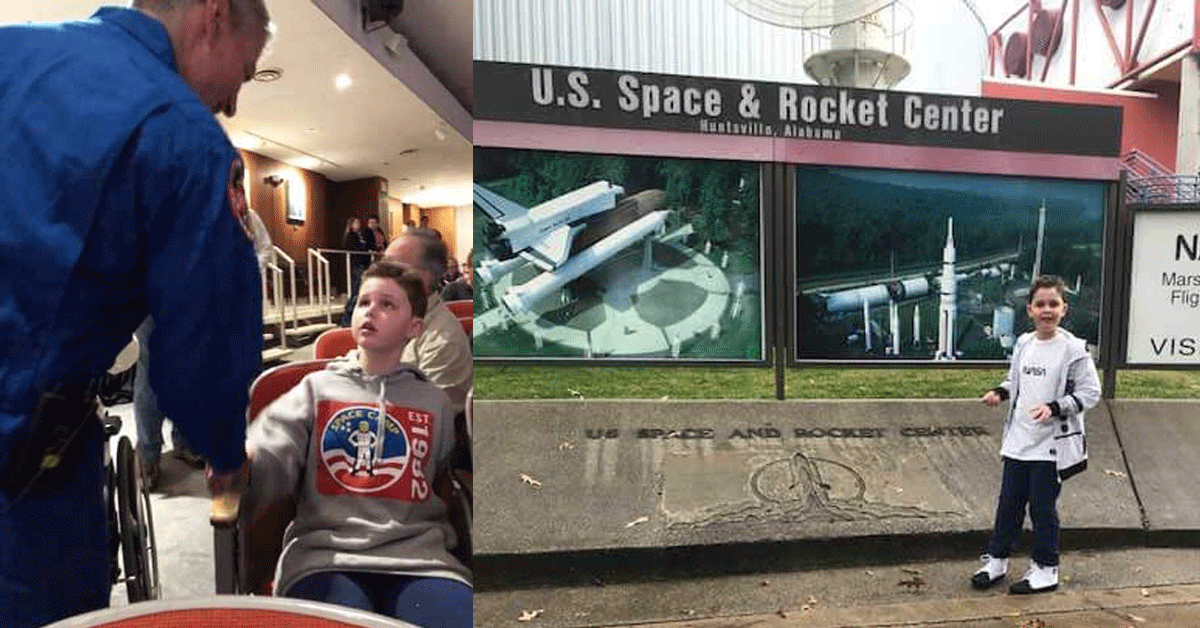 Riley Lynch meets an astronaut.