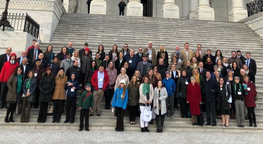 NFXF Advocacy Day 2019 group in front of Capitol