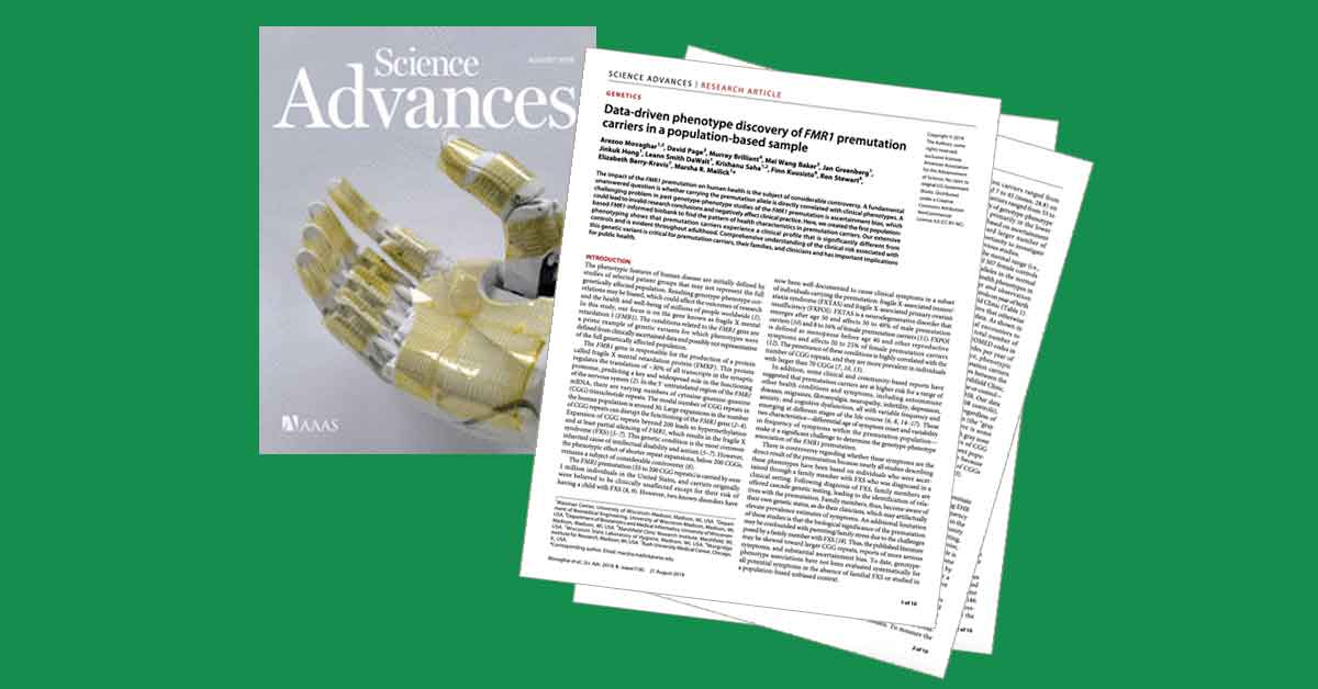 Pages from the research articles in Science Advances.