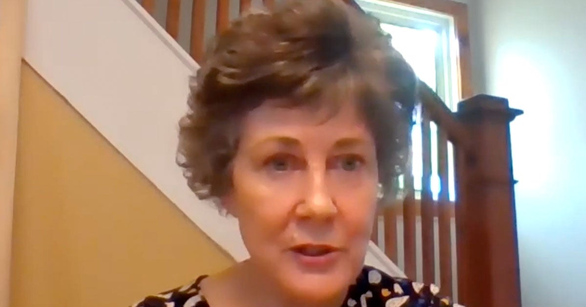 Brenda Finucane presenting a webinar.