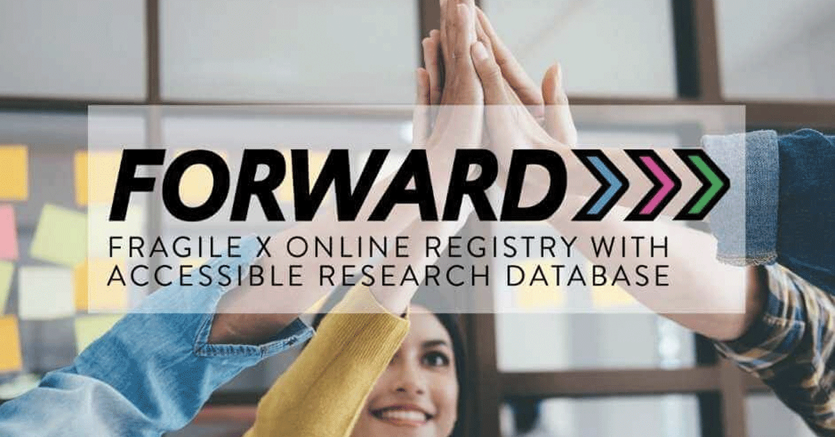 FORWARD logo with background of people high-fiving.