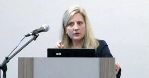 Dr. Hall presenting on FXTAS at the 2022 Fragile X conference.