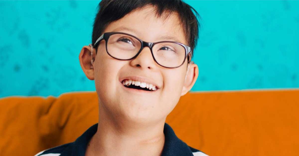 A young boy featured on the Manning Family Childrenʼs Hospital New Orleans site, which has a Fragile X Clinic listed with the NFXF