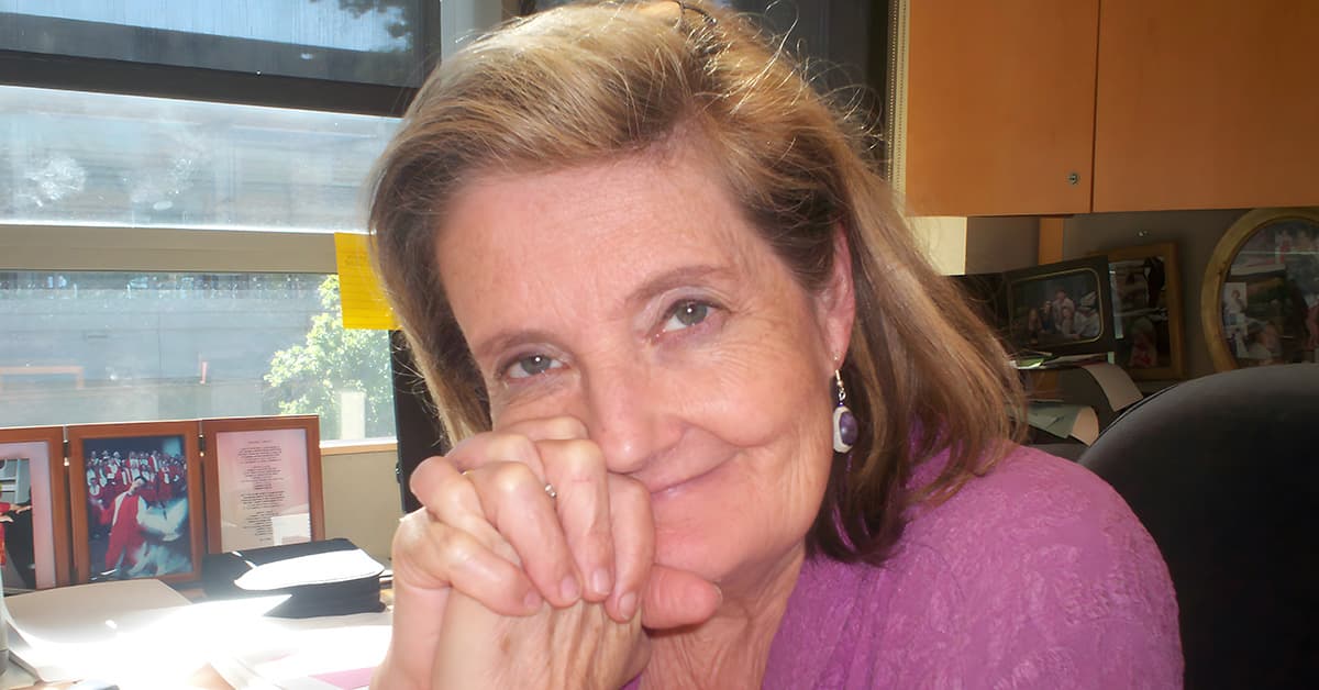 Dr. Randi Hagerman at her desk.