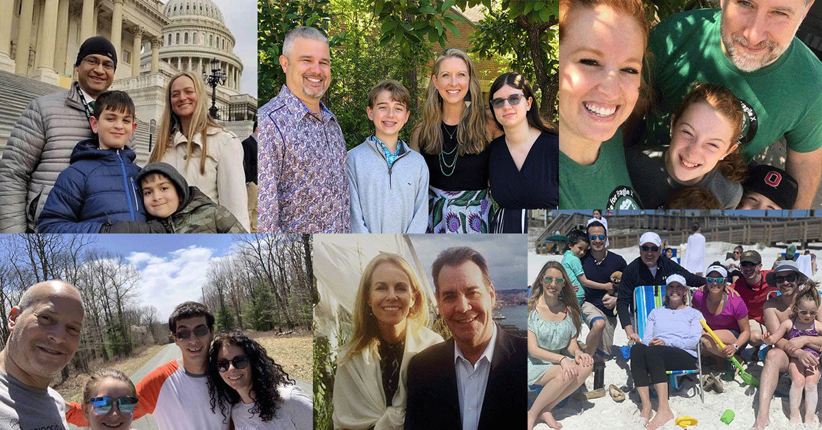 Meet our donors collage of families.