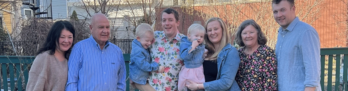A family of 6 adults and 2 children.