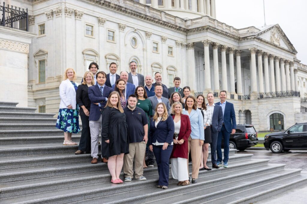 Participants on the Capitol steps for CEO Commission Hill Day.