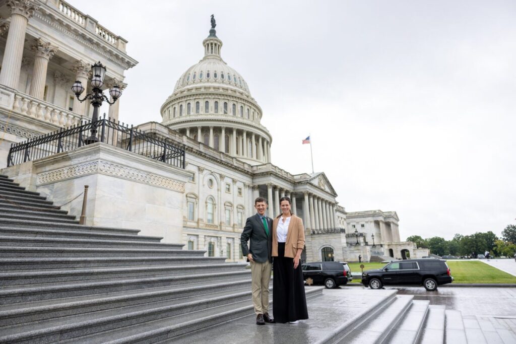 Hilary and Dillon on the Capital steps.