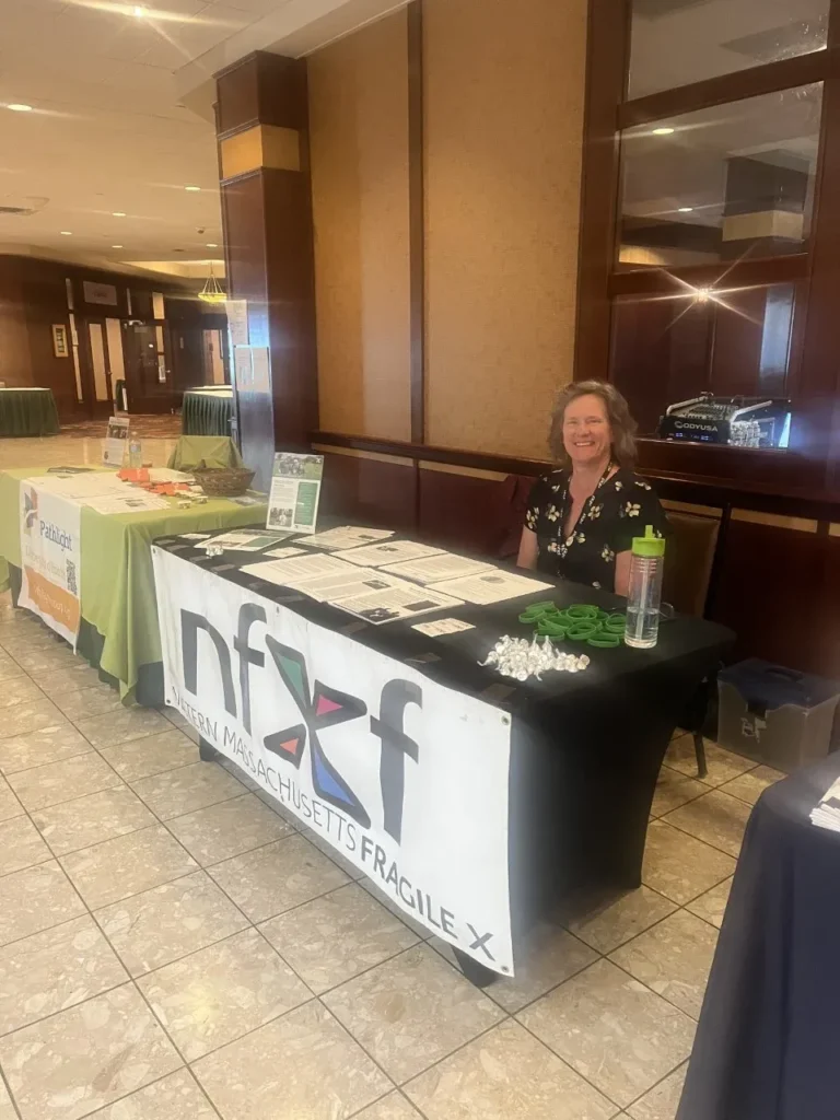 Denise Devine attending her local Autism Connections Conference on April 27, 2023.