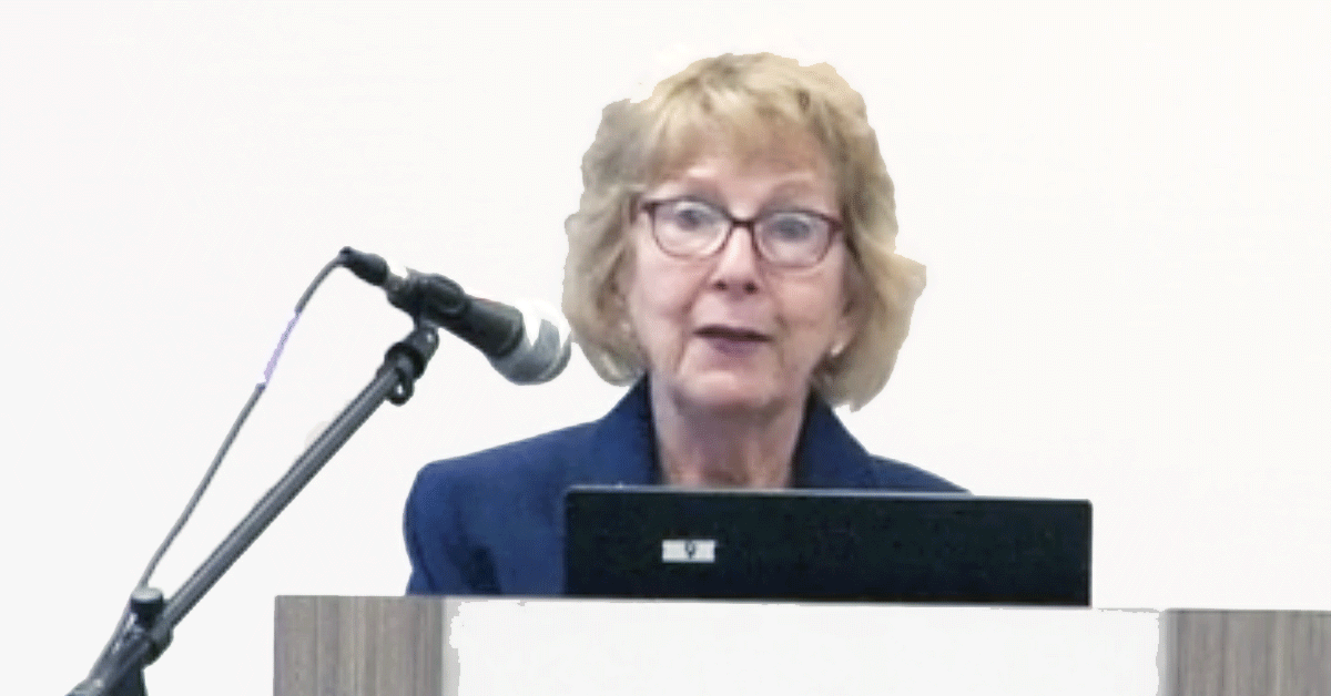 Barbara Haas-Givler presenting her webinar at the Fragile X Conference.