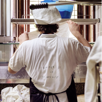 Vincenzo at the bakery