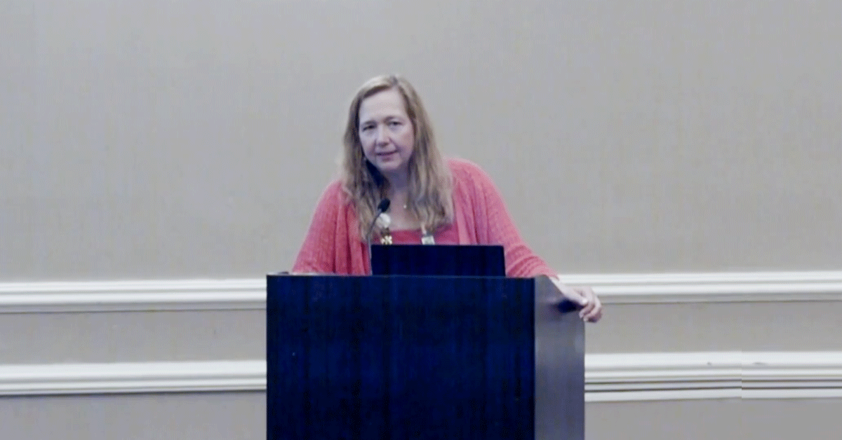 Jennifer Epstein presenting at the 19th International Fragile X Conference.