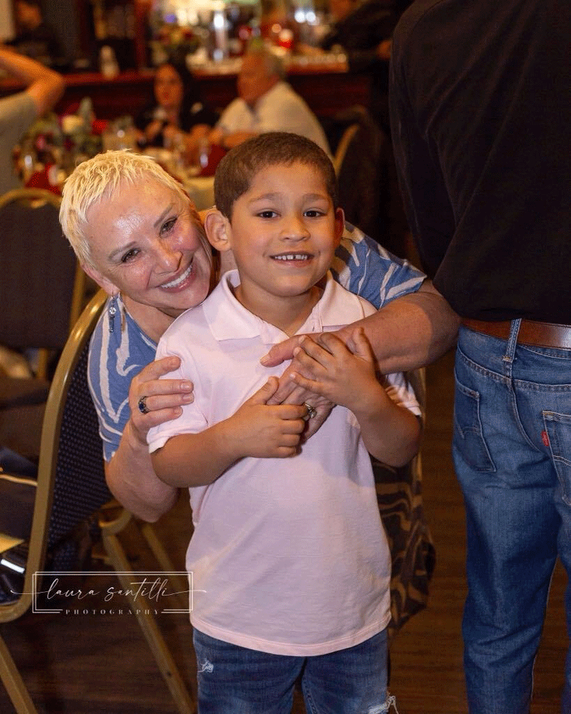 Nerilde, aka Grammy, with one of her three grandsons who have Fragile X syndrome.