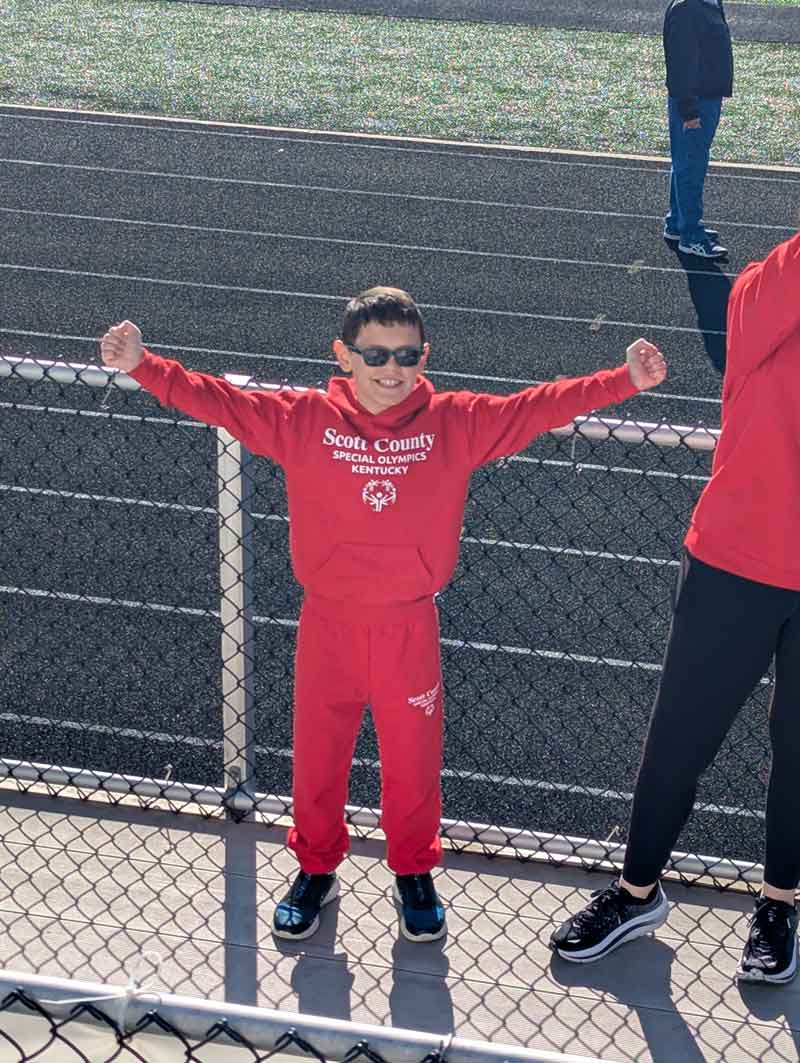 Levi Ayers during the Special Olympics