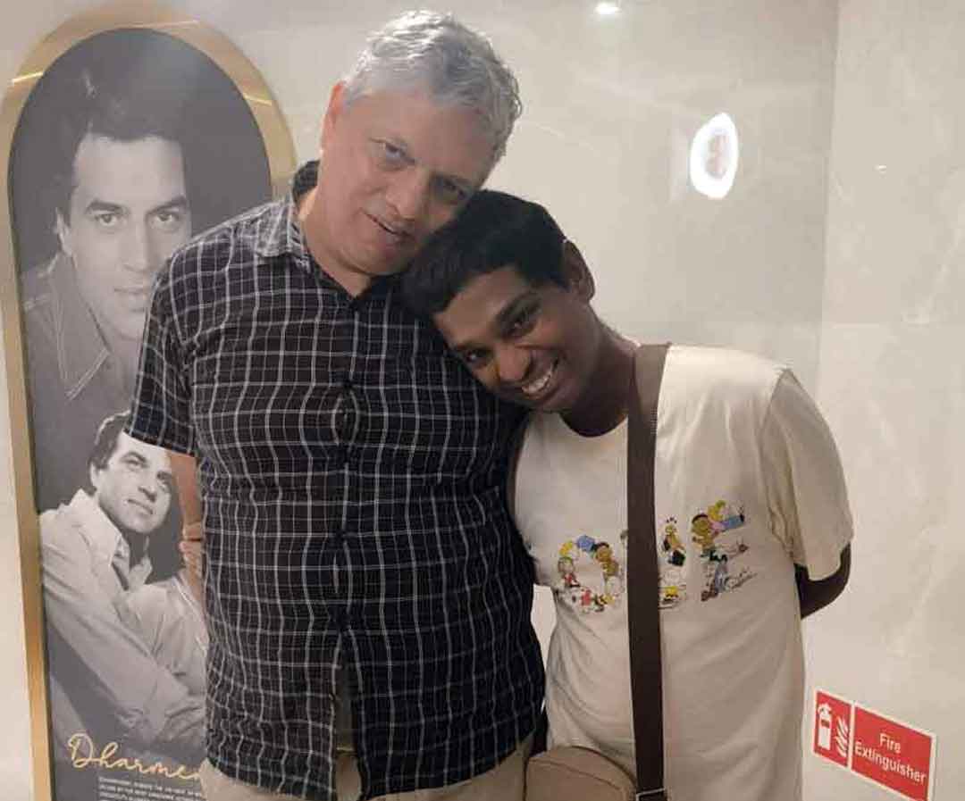 Varun with his father.