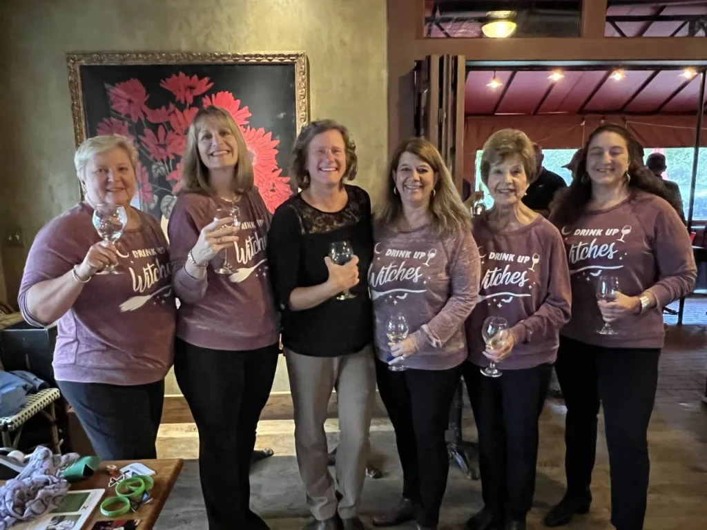 Six volunteers at the Western Massachusetts Cork & Cafe event and fundraiser for Fragile X syndrome.