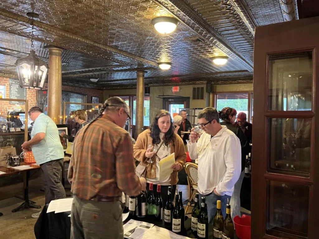 Wine pouring during the Western Massachusetts Cork & Cafe event and fundraiser for Fragile X syndrome.