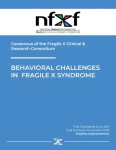 Links to Behavioral Challenges in Fragile X Syndrome treatment recommendations.