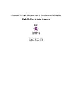 Physical Problems in Fragile X Syndrome