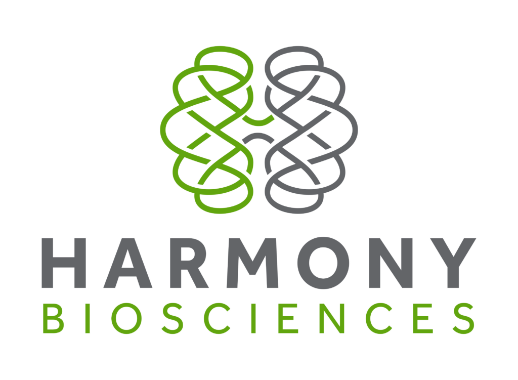 Harmony Biosciences logo, an NFXF sponsor.