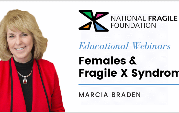 Marcia Braden webinar Females and Fragile X Syndrome