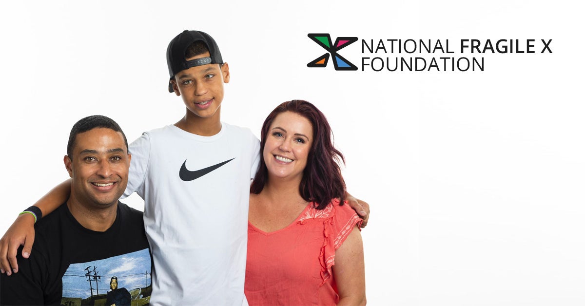 A National Fragile X Foundation family of a dad, mom, and son who has Fragile X Syndrome.