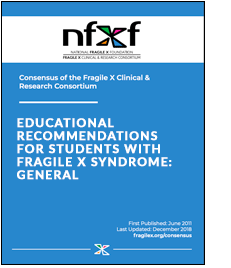 Links to General educational recommendations for students with Fragile X syndrome.