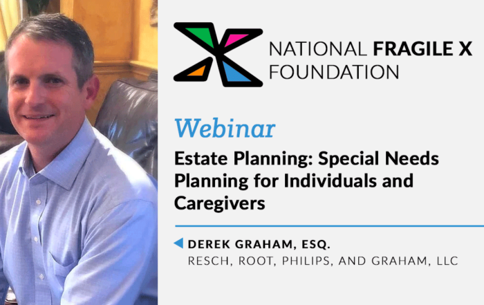 Estate planning, special needs planning for individuals and caregivers webinar.