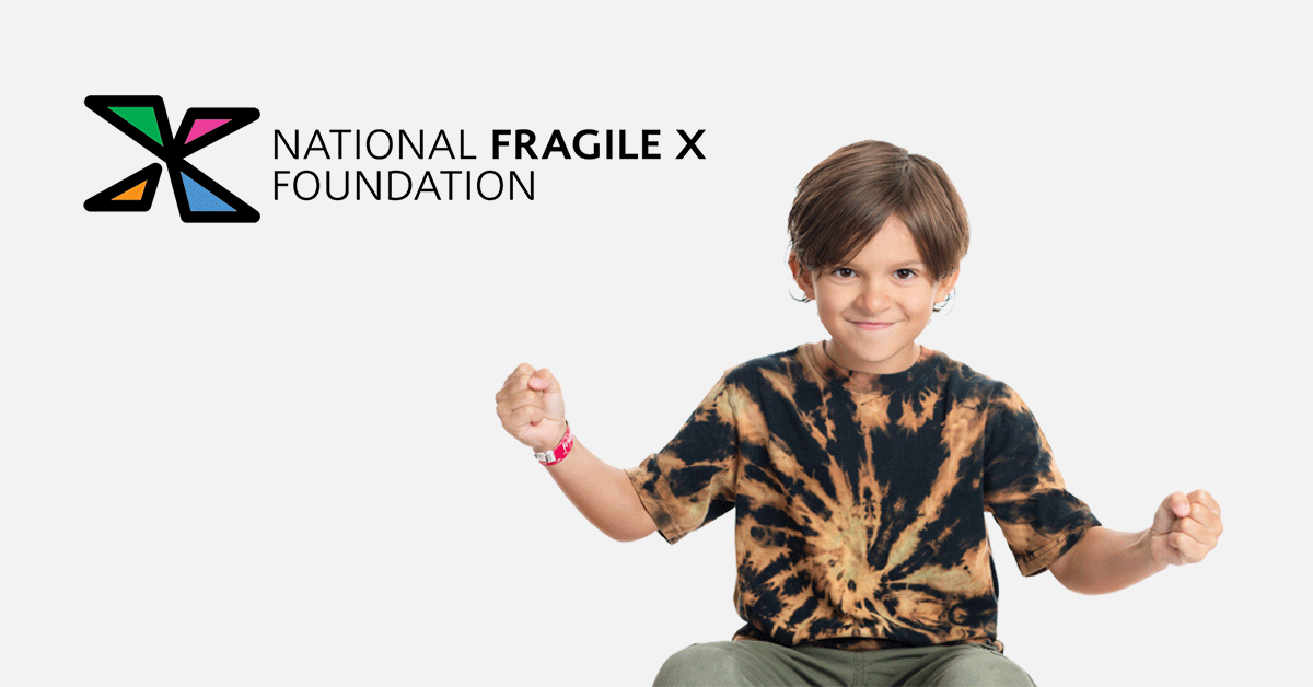 A boy with Fragile X syndrome demonstrating his strength and courage.