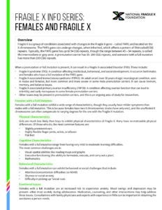 Females and Fragile X