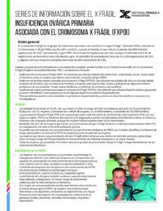 Insuficiencia Ovárica Primaria Asociada Con El Cromosoma X Frágil