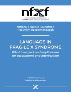 Links to Language in Fragile X Syndrome treatment recommendations.
