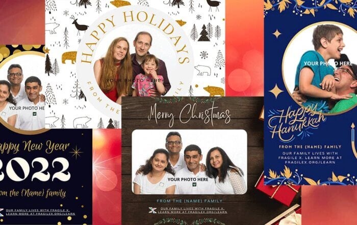 Set of holiday 4 card designs