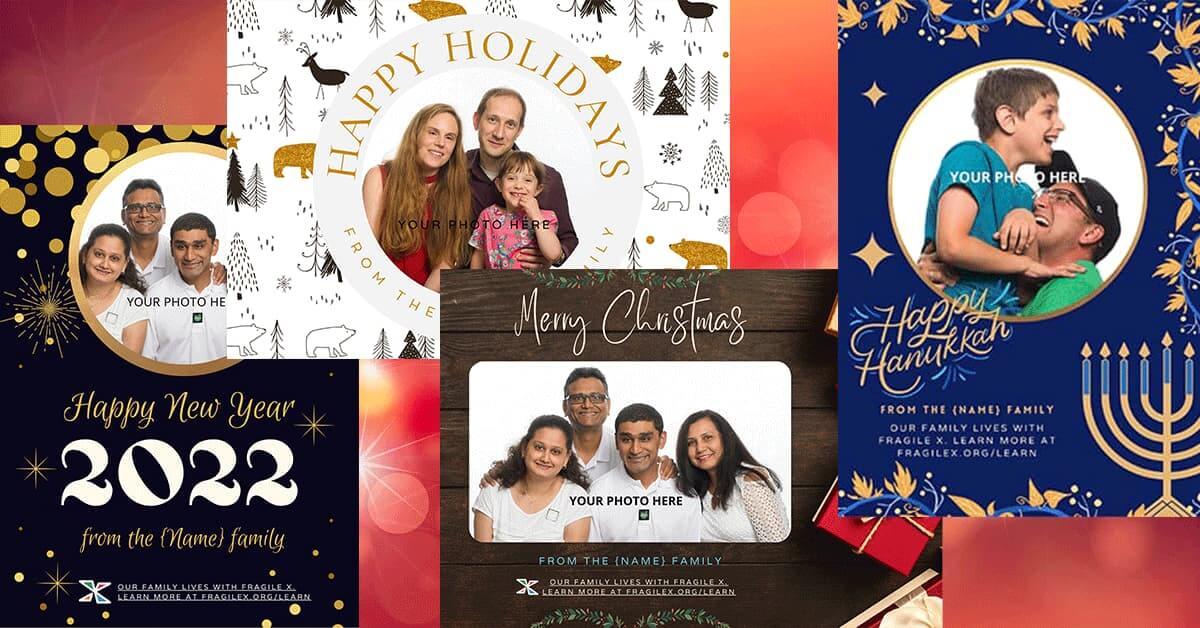 Set of holiday 4 card designs