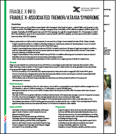 Info Series: Fragile X-Associated Tremor/Ataxia Syndrome