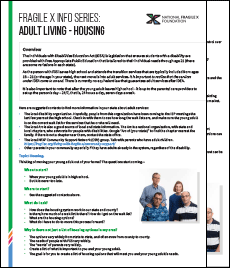 Link to Info Series on adult living and housing.