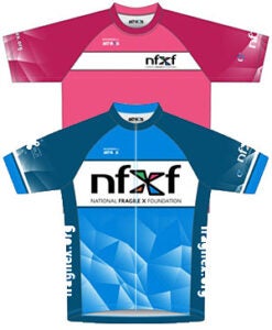 NFXF branded bicycle jerseys.