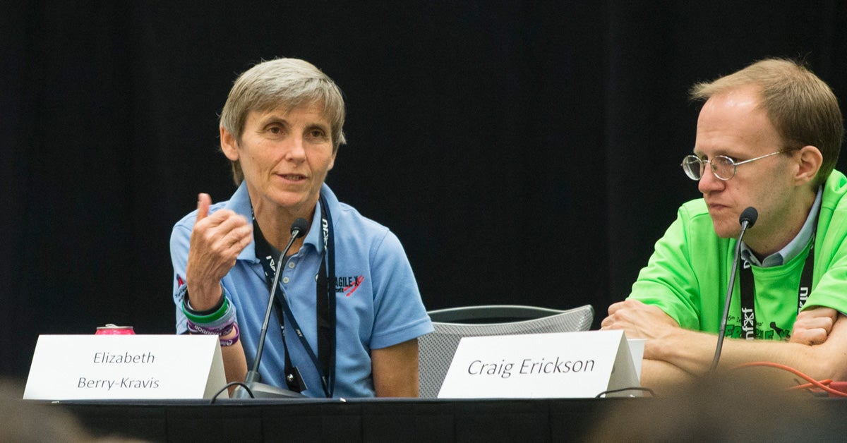 Elizabeth Berry-Kravis and Craig Erickson on conference panel