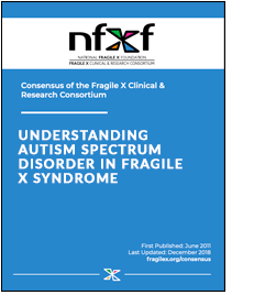 Link to Understanding Autism Spectrum Disorder in Fragile X Syndrome treatment recommendations.