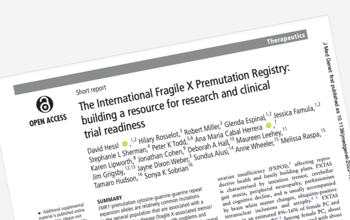 Premutation Registry study PDF