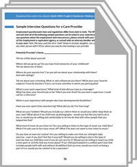 Sample Interview Questions for a Care Provider