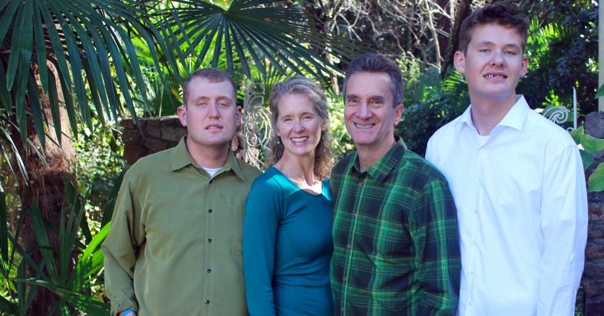 Carolyn and John Tomberlin with sons Theodor and Lars.