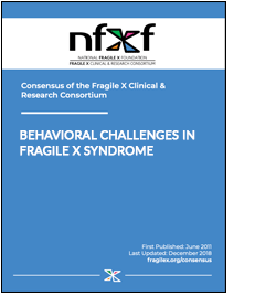 Links to Behavioral Challenges in Fragile X Syndrome treatment recommendations.